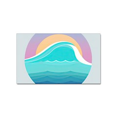 Tsunami Tidal Wave Wave Minimalist Ocean Sea Sticker (rectangular) by Pakemis