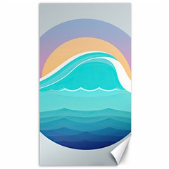 Tsunami Tidal Wave Wave Minimalist Ocean Sea Canvas 40  X 72  by Pakemis