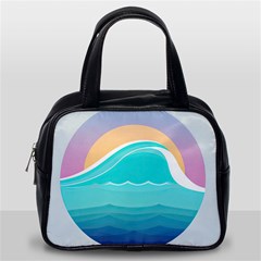 Tsunami Tidal Wave Wave Minimalist Ocean Sea Classic Handbag (one Side) by Pakemis