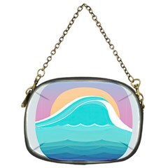 Tsunami Tidal Wave Wave Minimalist Ocean Sea Chain Purse (one Side) by Pakemis