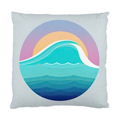 Tsunami Tidal Wave Wave Minimalist Ocean Sea Standard Cushion Case (two Sides) by Pakemis