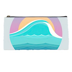 Tsunami Tidal Wave Wave Minimalist Ocean Sea Pencil Case by Pakemis