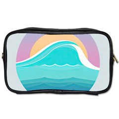 Tsunami Tidal Wave Wave Minimalist Ocean Sea Toiletries Bag (two Sides) by Pakemis