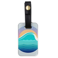 Tsunami Tidal Wave Wave Minimalist Ocean Sea Luggage Tag (one Side) by Pakemis