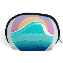 Tsunami Tidal Wave Wave Minimalist Ocean Sea Accessory Pouch (medium) by Pakemis