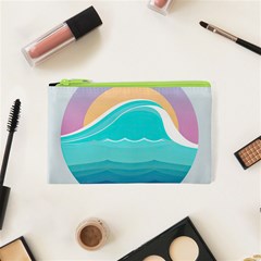 Tsunami Tidal Wave Wave Minimalist Ocean Sea Cosmetic Bag (xs) by Pakemis