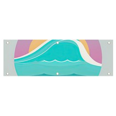 Tsunami Tidal Wave Wave Minimalist Ocean Sea Banner And Sign 6  X 2  by Pakemis