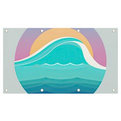 Tsunami Tidal Wave Wave Minimalist Ocean Sea Banner And Sign 7  X 4  by Pakemis