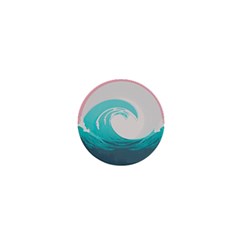 Tidal Wave Ocean Sea Tsunami Wave Minimalist 1  Mini Magnets by Pakemis