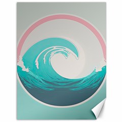 Tidal Wave Ocean Sea Tsunami Wave Minimalist Canvas 36  X 48  by Pakemis