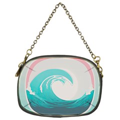 Tidal Wave Ocean Sea Tsunami Wave Minimalist Chain Purse (two Sides) by Pakemis