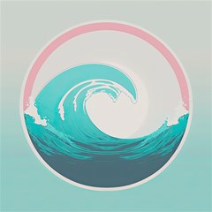 Tidal Wave Ocean Sea Tsunami Wave Minimalist Play Mat (square) by Pakemis