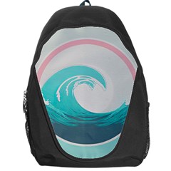 Tidal Wave Ocean Sea Tsunami Wave Minimalist Backpack Bag by Pakemis