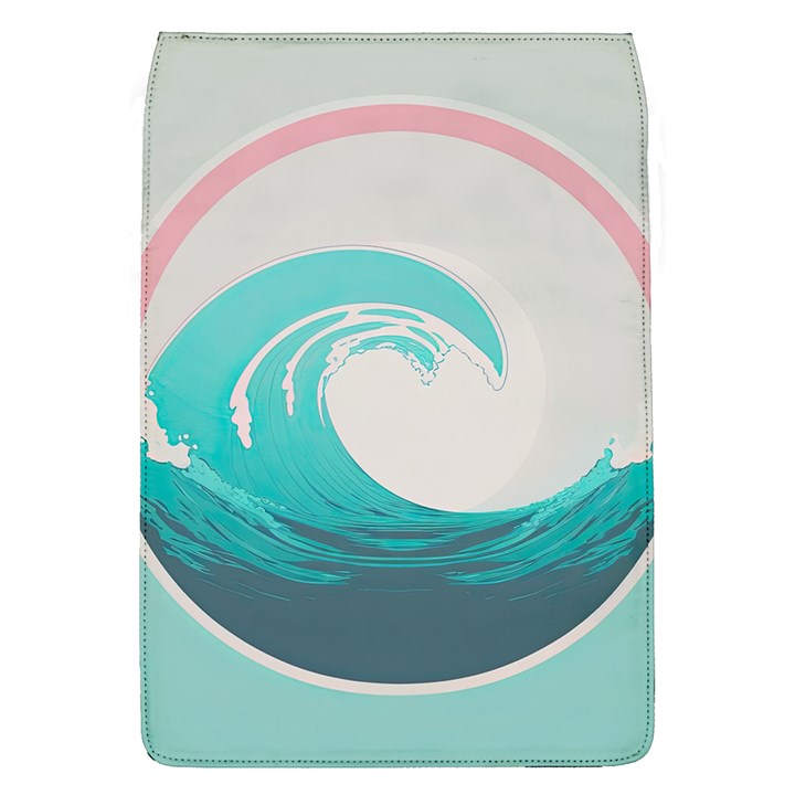 Tidal Wave Ocean Sea Tsunami Wave Minimalist Removable Flap Cover (L)