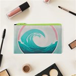 Tidal Wave Ocean Sea Tsunami Wave Minimalist Cosmetic Bag (XS) Front