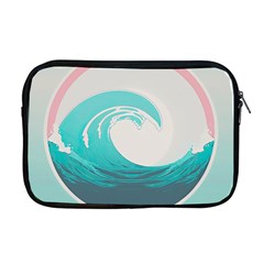 Tidal Wave Ocean Sea Tsunami Wave Minimalist Apple Macbook Pro 17  Zipper Case by Pakemis