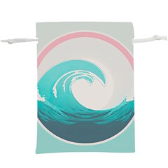 Tidal Wave Ocean Sea Tsunami Wave Minimalist Lightweight Drawstring Pouch (xl) by Pakemis