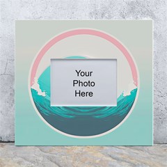 Tidal Wave Ocean Sea Tsunami Wave Minimalist White Wall Photo Frame 5  X 7  by Pakemis