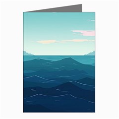 Ai Generated Ocean Waves Sea Water Nautical Greeting Cards (pkg Of 8) by Pakemis