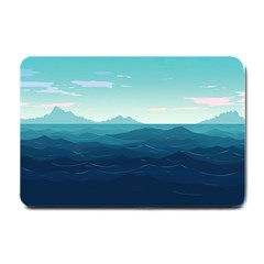 Ai Generated Ocean Waves Sea Water Nautical Small Doormat by Pakemis