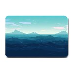 Ai Generated Ocean Waves Sea Water Nautical Small Doormat 24 x16  Door Mat