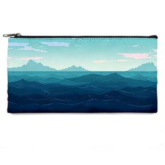 Ai Generated Ocean Waves Sea Water Nautical Pencil Case by Pakemis