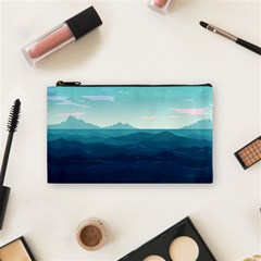 Ai Generated Ocean Waves Sea Water Nautical Cosmetic Bag (small) by Pakemis