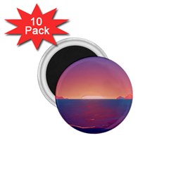 Sunset Ocean Beach Water Tropical Island Vacation Nature 1 75  Magnets (10 Pack)  by Pakemis