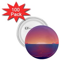 Sunset Ocean Beach Water Tropical Island Vacation Nature 1 75  Buttons (100 Pack)  by Pakemis