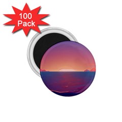 Sunset Ocean Beach Water Tropical Island Vacation Nature 1 75  Magnets (100 Pack)  by Pakemis