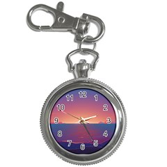 Sunset Ocean Beach Water Tropical Island Vacation Nature Key Chain Watches by Pakemis