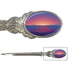 Sunset Ocean Beach Water Tropical Island Vacation Nature Letter Opener by Pakemis