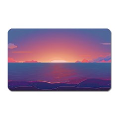 Sunset Ocean Beach Water Tropical Island Vacation Nature Magnet (rectangular) by Pakemis