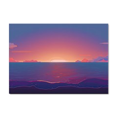 Sunset Ocean Beach Water Tropical Island Vacation Nature Sticker A4 (100 Pack) by Pakemis