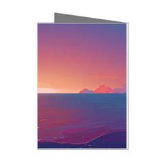 Sunset Ocean Beach Water Tropical Island Vacation Nature Mini Greeting Cards (pkg Of 8) by Pakemis