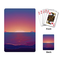 Sunset Ocean Beach Water Tropical Island Vacation Nature Playing Cards Single Design (rectangle) by Pakemis