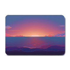 Sunset Ocean Beach Water Tropical Island Vacation Nature Small Doormat by Pakemis