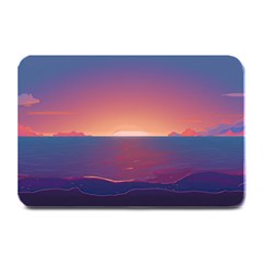 Sunset Ocean Beach Water Tropical Island Vacation Nature Plate Mats by Pakemis