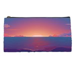 Sunset Ocean Beach Water Tropical Island Vacation Nature Pencil Case Front