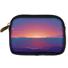 Sunset Ocean Beach Water Tropical Island Vacation Nature Digital Camera Leather Case by Pakemis