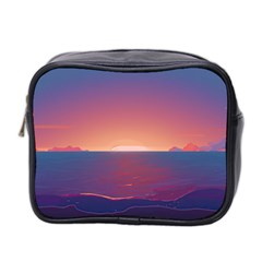 Sunset Ocean Beach Water Tropical Island Vacation Nature Mini Toiletries Bag (two Sides) by Pakemis