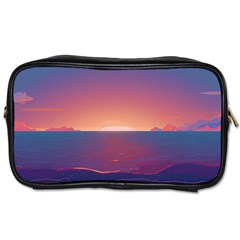 Sunset Ocean Beach Water Tropical Island Vacation Nature Toiletries Bag (one Side) by Pakemis