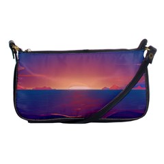 Sunset Ocean Beach Water Tropical Island Vacation Nature Shoulder Clutch Bag by Pakemis