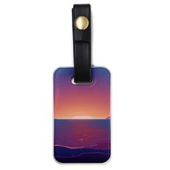 Sunset Ocean Beach Water Tropical Island Vacation Nature Luggage Tag (one Side) by Pakemis