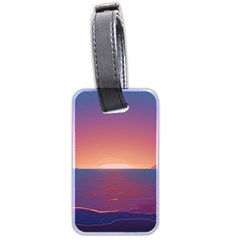 Sunset Ocean Beach Water Tropical Island Vacation Nature Luggage Tag (two Sides) by Pakemis