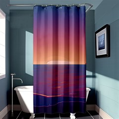 Sunset Ocean Beach Water Tropical Island Vacation Nature Shower Curtain 36  X 72  (stall)  by Pakemis