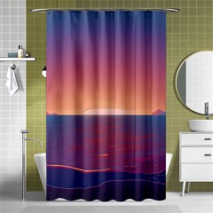 Sunset Ocean Beach Water Tropical Island Vacation Nature Shower Curtain 48  X 72  (small)  by Pakemis