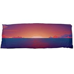 Sunset Ocean Beach Water Tropical Island Vacation Nature Body Pillow Case (dakimakura) by Pakemis