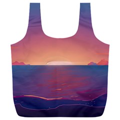 Sunset Ocean Beach Water Tropical Island Vacation Nature Full Print Recycle Bag (xxl) by Pakemis