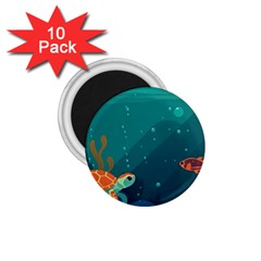 Ai Generated Ocean Sea Fish Aquatic Water Nature 5 1 75  Magnets (10 Pack)  by Pakemis